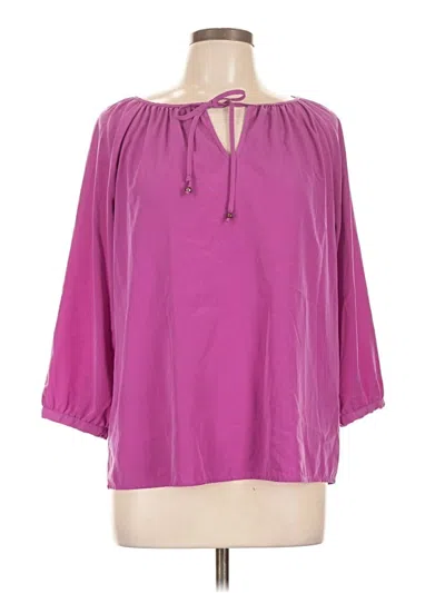 Pre-owned Forever 21 Plus 3/4 Sleeve Blouse In Purple