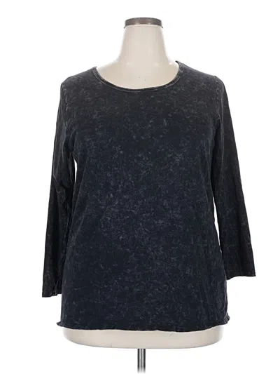 Pre-owned Forever 21 Plus 3/4 Sleeve T-shirt In Gray