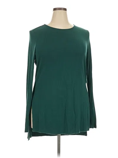 Pre-owned Forever 21 Plus 3/4 Sleeve T-shirt In Green