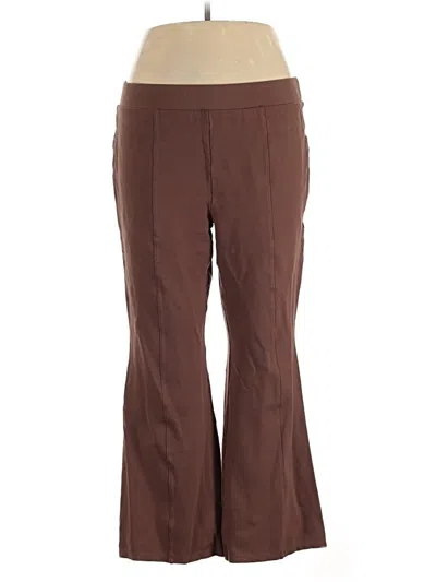 Pre-owned Forever 21 Plus Active Pants In Brown
