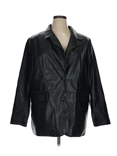 Pre-owned Forever 21 Plus Blazer Jacket In Black
