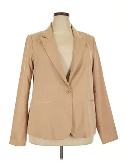 Pre-owned Forever 21 Plus Blazer Jacket In Brown