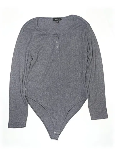 Forever 21 Plus Bodysuit In Gray