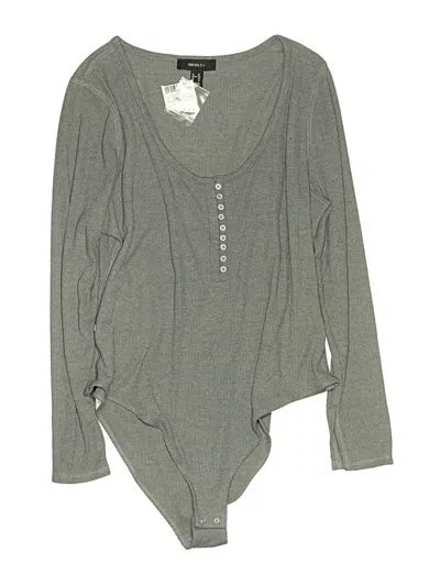 Pre-owned Forever 21 Plus Bodysuit In Gray