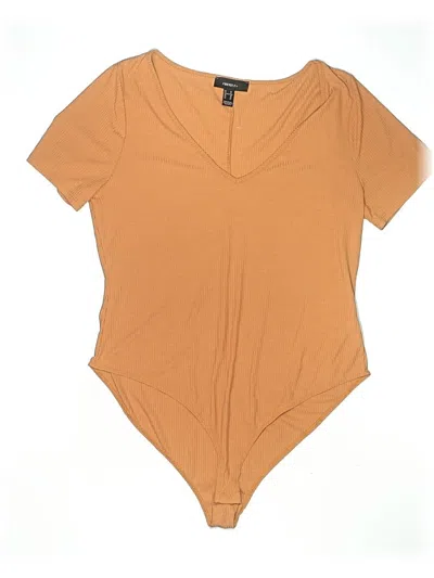 Pre-owned Forever 21 Plus Bodysuit In Orange