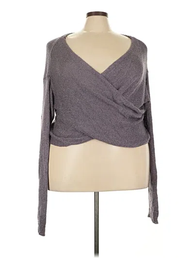 Pre-owned Forever 21 Plus Cardigan Sweater In Gray