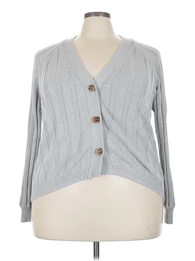 Pre-owned Forever 21 Plus Cardigan Sweater In Gray