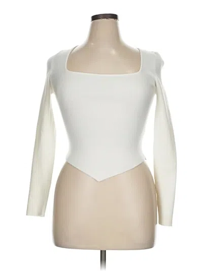 Pre-owned Forever 21 Plus Cardigan Sweater In Ivory