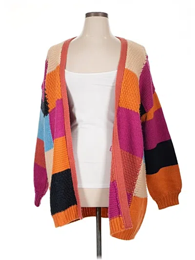 Pre-owned Forever 21 Plus Cardigan Sweater In Orange