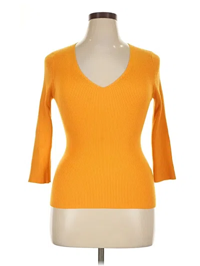 Pre-owned Forever 21 Plus Cardigan Sweater In Orange