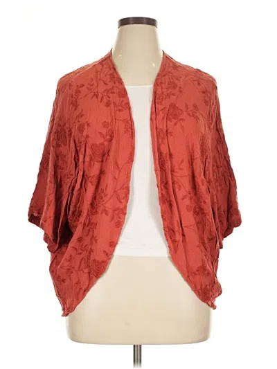 Pre-owned Forever 21 Plus Cardigan Sweater In Red