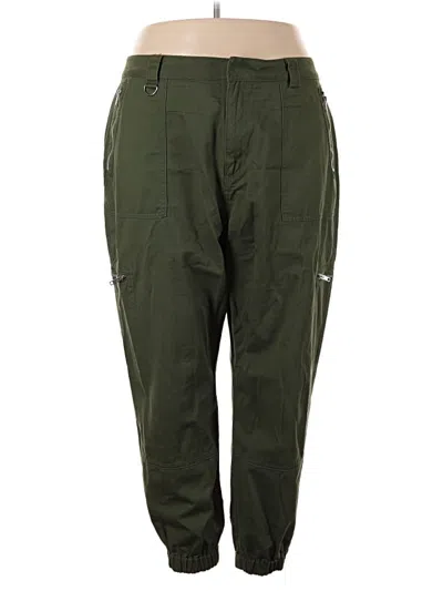 Pre-owned Forever 21 Plus Cargo Pants In Green