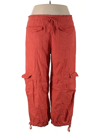 Pre-owned Forever 21 Plus Cargo Pants In Red