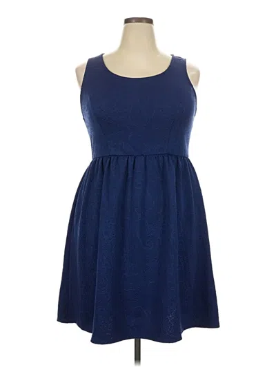 Pre-owned Forever 21 Plus Casual Dress In Blue