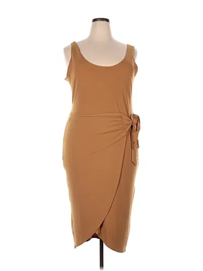Pre-owned Forever 21 Plus Casual Dress In Brown