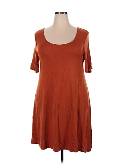 Pre-owned Forever 21 Plus Casual Dress In Brown