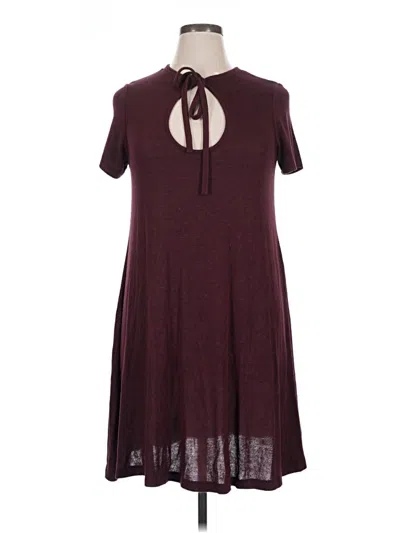 Pre-owned Forever 21 Plus Casual Dress In Burgundy