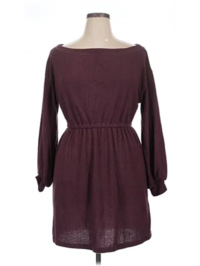 Pre-owned Forever 21 Plus Casual Dress In Burgundy