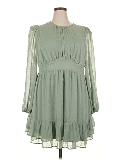 Pre-owned Forever 21 Plus Casual Dress In Green