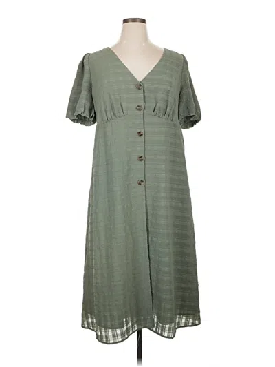 Pre-owned Forever 21 Plus Casual Dress In Green
