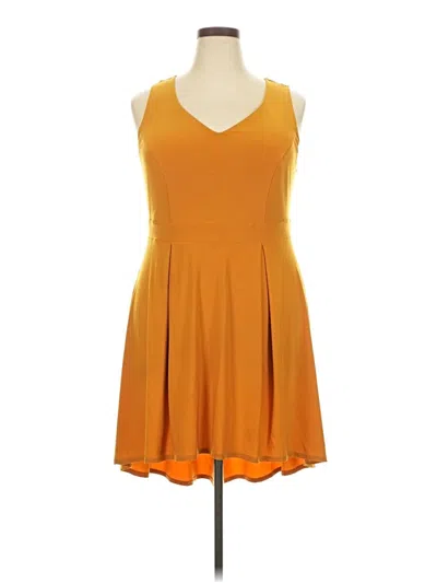 Pre-owned Forever 21 Plus Casual Dress In Orange