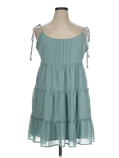 Pre-owned Forever 21 Plus Casual Dress In Teal