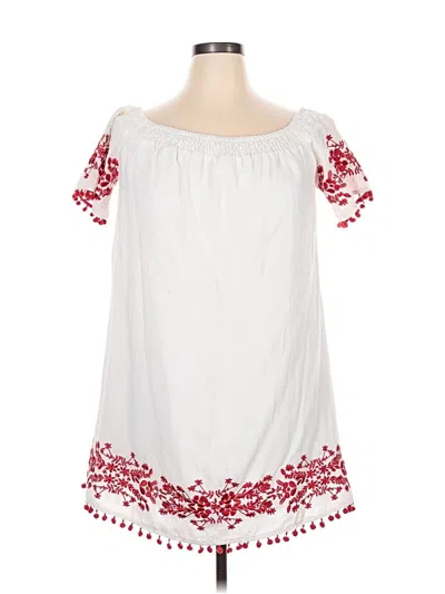 Pre-owned Forever 21 Plus Casual Dress In White