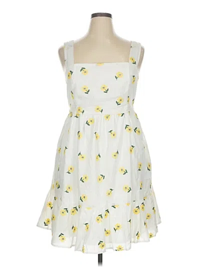 Pre-owned Forever 21 Plus Casual Dress In Yellow