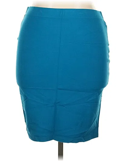 Pre-owned Forever 21 Plus Casual Skirt In Blue
