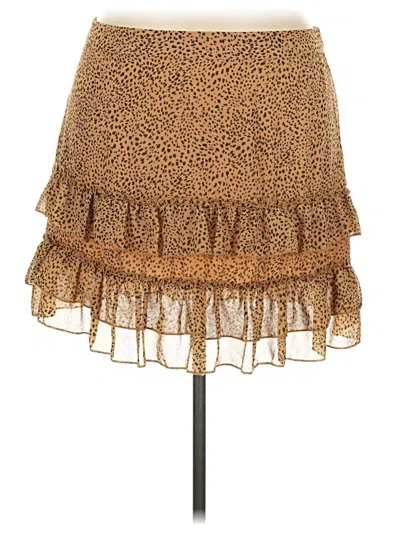 Pre-owned Forever 21 Plus Casual Skirt In Gold