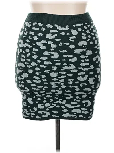 Pre-owned Forever 21 Plus Casual Skirt In Green