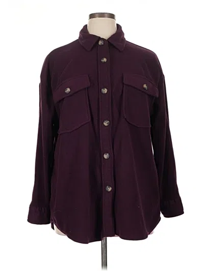 Pre-owned Forever 21 Plus Coat In Purple