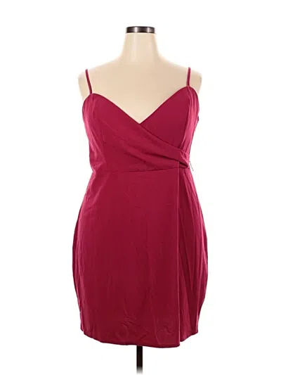 Pre-owned Forever 21 Plus Cocktail Dress In Burgundy