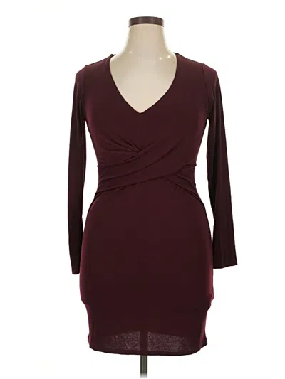 Pre-owned Forever 21 Plus Cocktail Dress In Burgundy