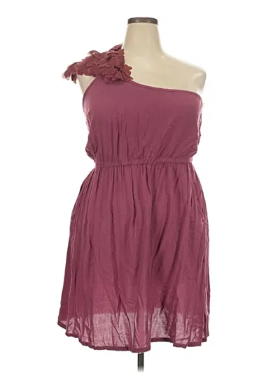 Pre-owned Forever 21 Plus Cocktail Dress In Burgundy