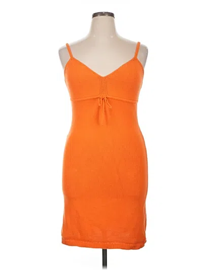 Pre-owned Forever 21 Plus Cocktail Dress In Orange
