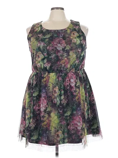 Pre-owned Forever 21 Plus Cocktail Dress In Purple