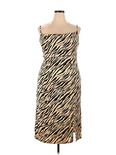 Pre-owned Forever 21 Plus Cocktail Dress In Tan