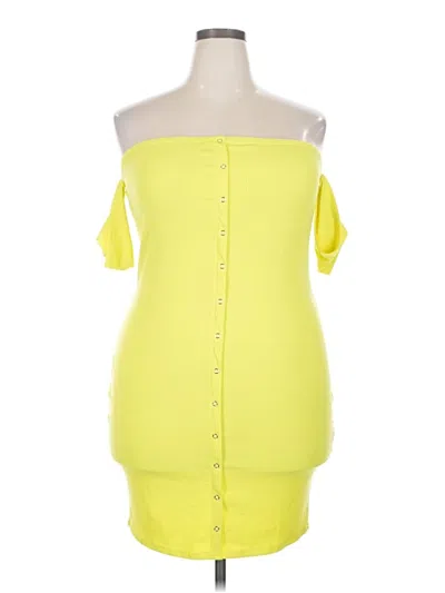 Pre-owned Forever 21 Plus Cocktail Dress In Yellow