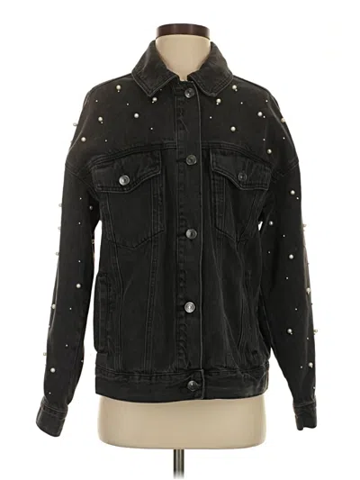 Pre-owned Forever 21 Plus Denim Jacket In Black