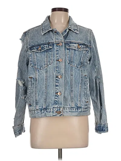 Pre-owned Forever 21 Plus Denim Jacket In Blue