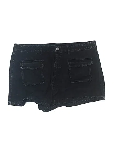Pre-owned Forever 21 Plus Denim Shorts In Black