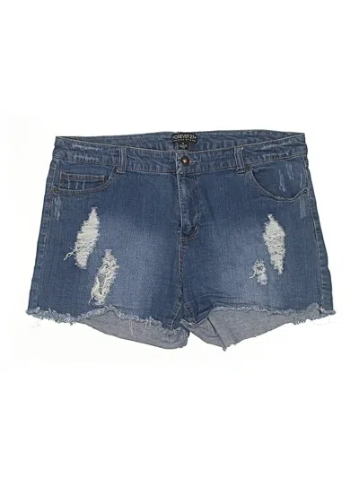 Pre-owned Forever 21 Plus Denim Shorts In Blue
