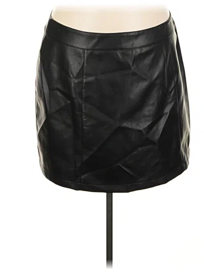 Forever 21 Plus Faux Leather Skirt In Black