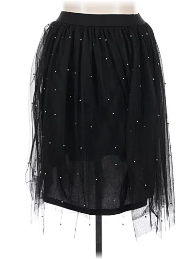 Pre-owned Forever 21 Plus Formal Skirt In Black