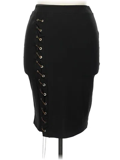 Pre-owned Forever 21 Plus Formal Skirt In Black