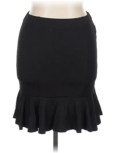 Pre-owned Forever 21 Plus Formal Skirt In Black