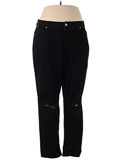 Pre-owned Forever 21 Plus Jeans In Black