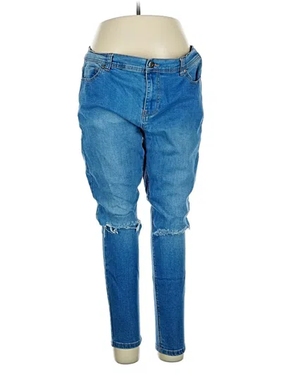 Pre-owned Forever 21 Plus Jeans In Blue