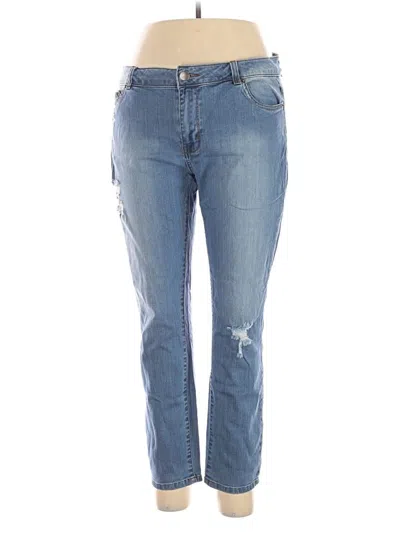 Pre-owned Forever 21 Plus Jeans In Blue